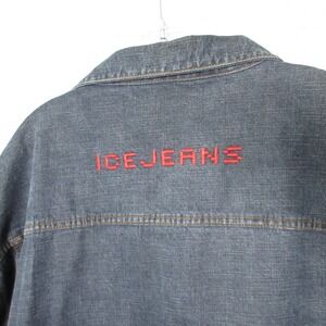 Vintage Iceberg Ice Jeans Jean Jacket Men 58 Hip‎ Hop Skate Baggy 90s Y2K Italy